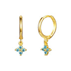 Small Flower Everyday Clip On Hoop Earrings | LN0209