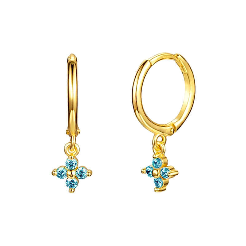 Small Flower Everyday Clip On Hoop Earrings | LN0209