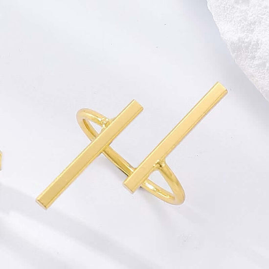 Chunky Vertical Bar Statement Ring