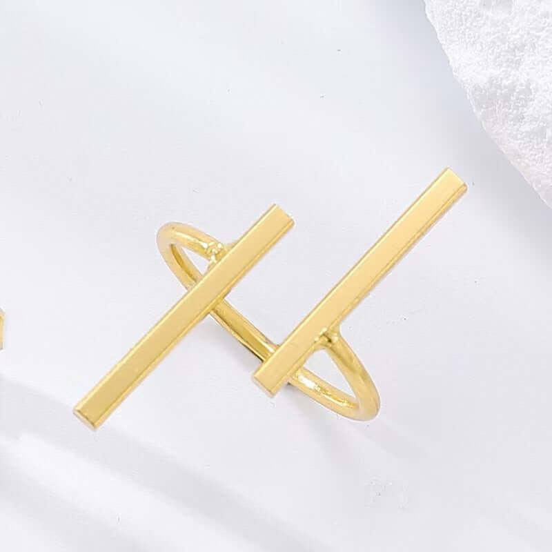 Chunky Vertical Bar Statement Ring