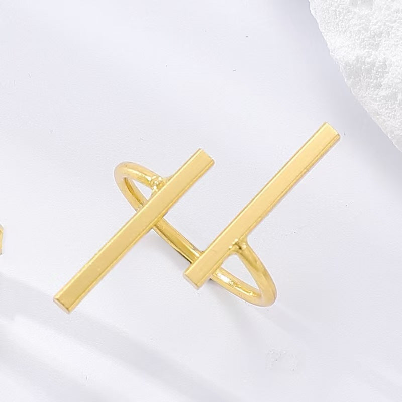 Chunky Vertical Bar Statement Ring
