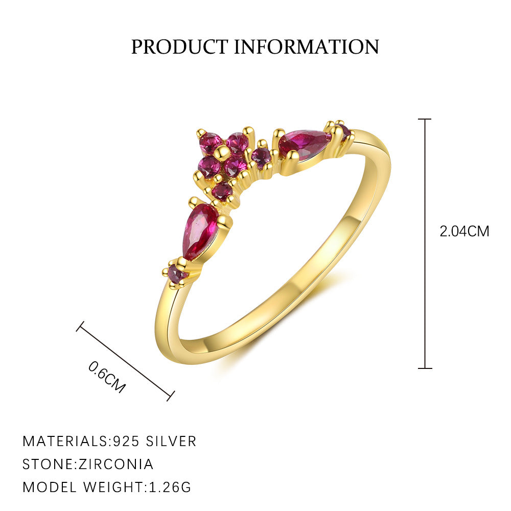 Mori Flower Open Leaf Ring