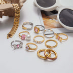 Fairy Pink Bow CZ Pearl Ring 