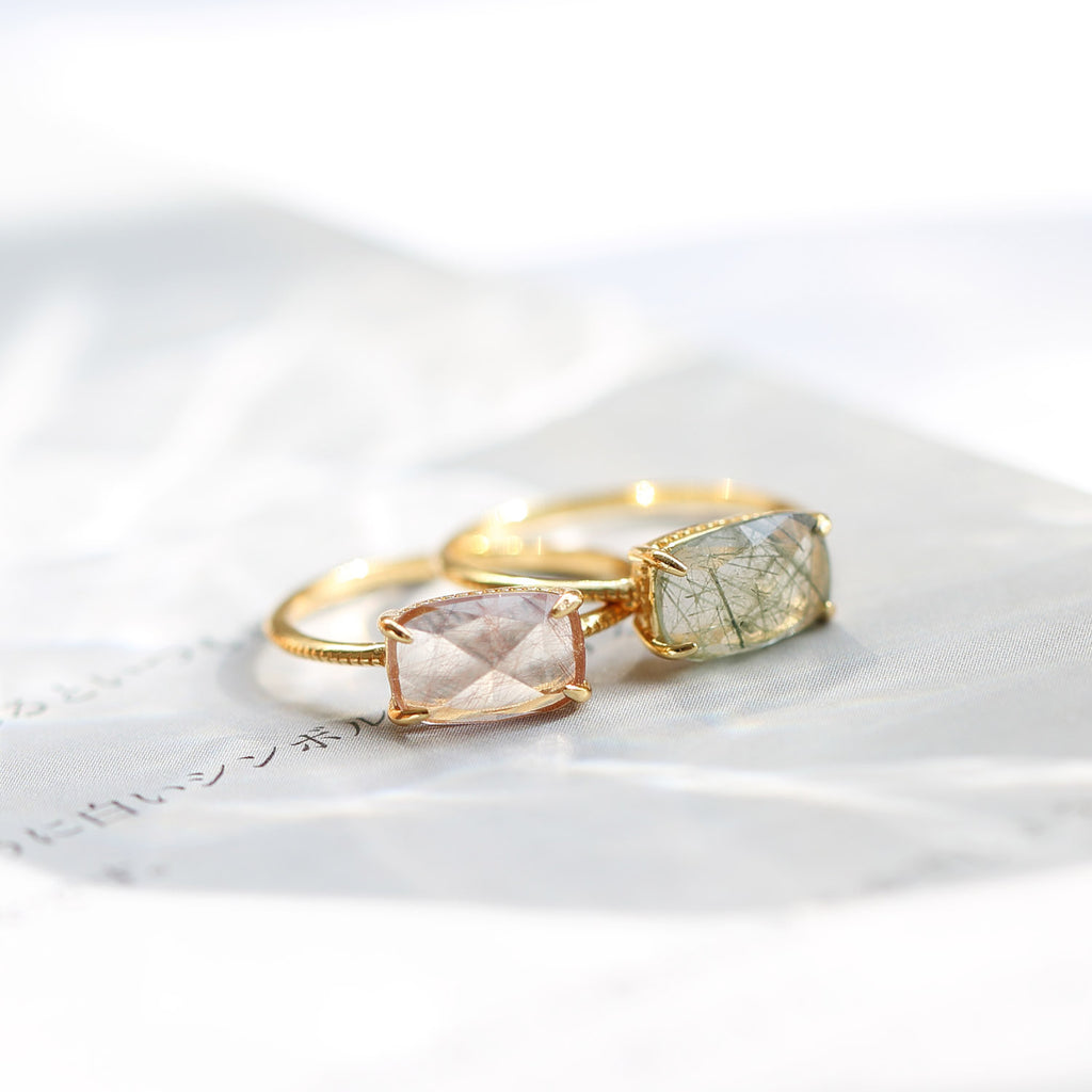 Golden Hour Natural Rutilated Quartz Ring