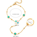 4 leaf Clover Slave Ring Bracelet