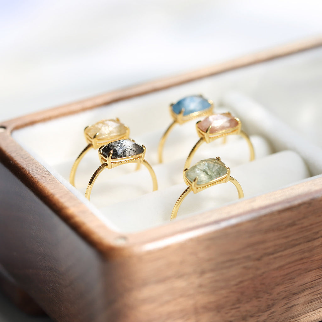 Golden Hour Natural Rutilated Quartz Ring