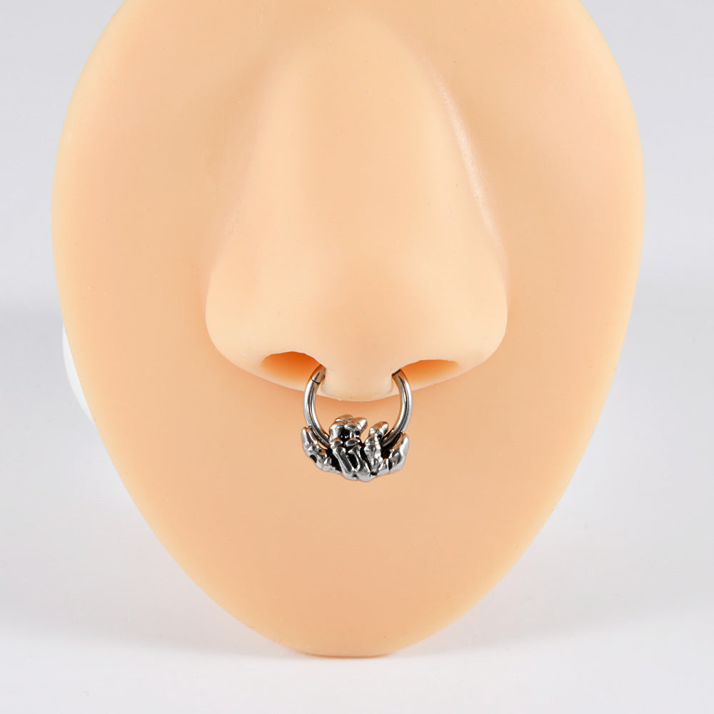 Phantom Skull 16G Septum Clicker Piercing Ring