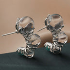 Ice Dew C Hoop Transparent Earrings
