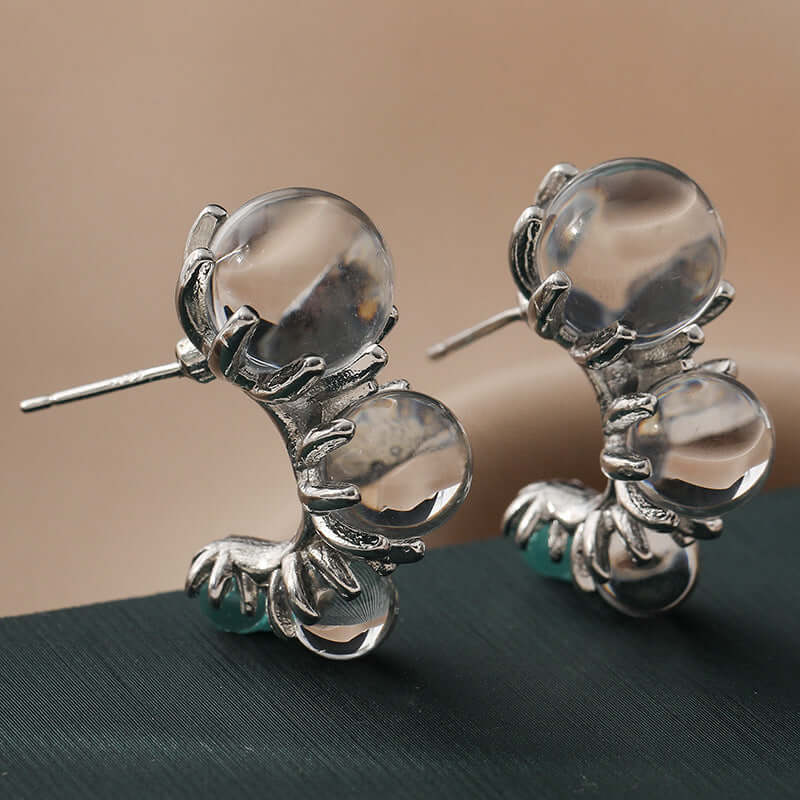 Ice Dew C Hoop Transparent Earrings