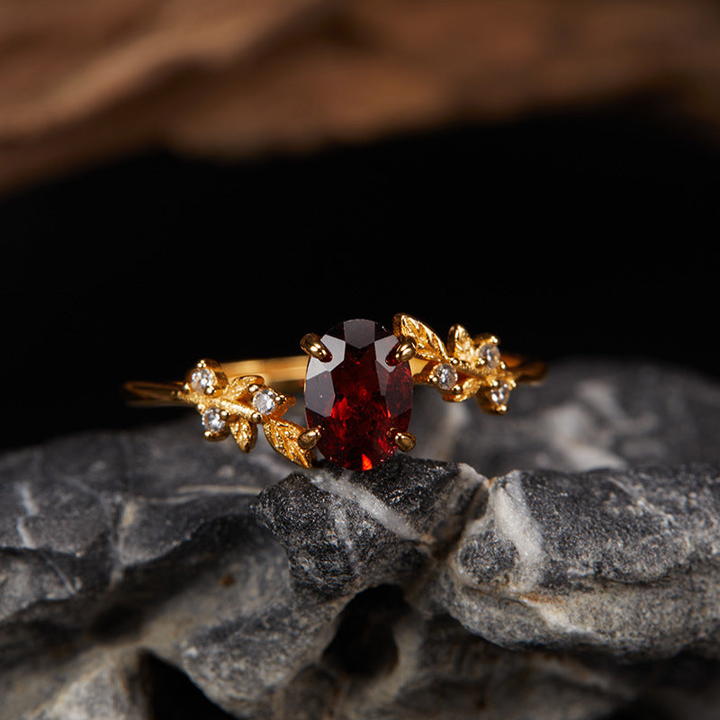 Between The Leaf Citrine Topaz Ring