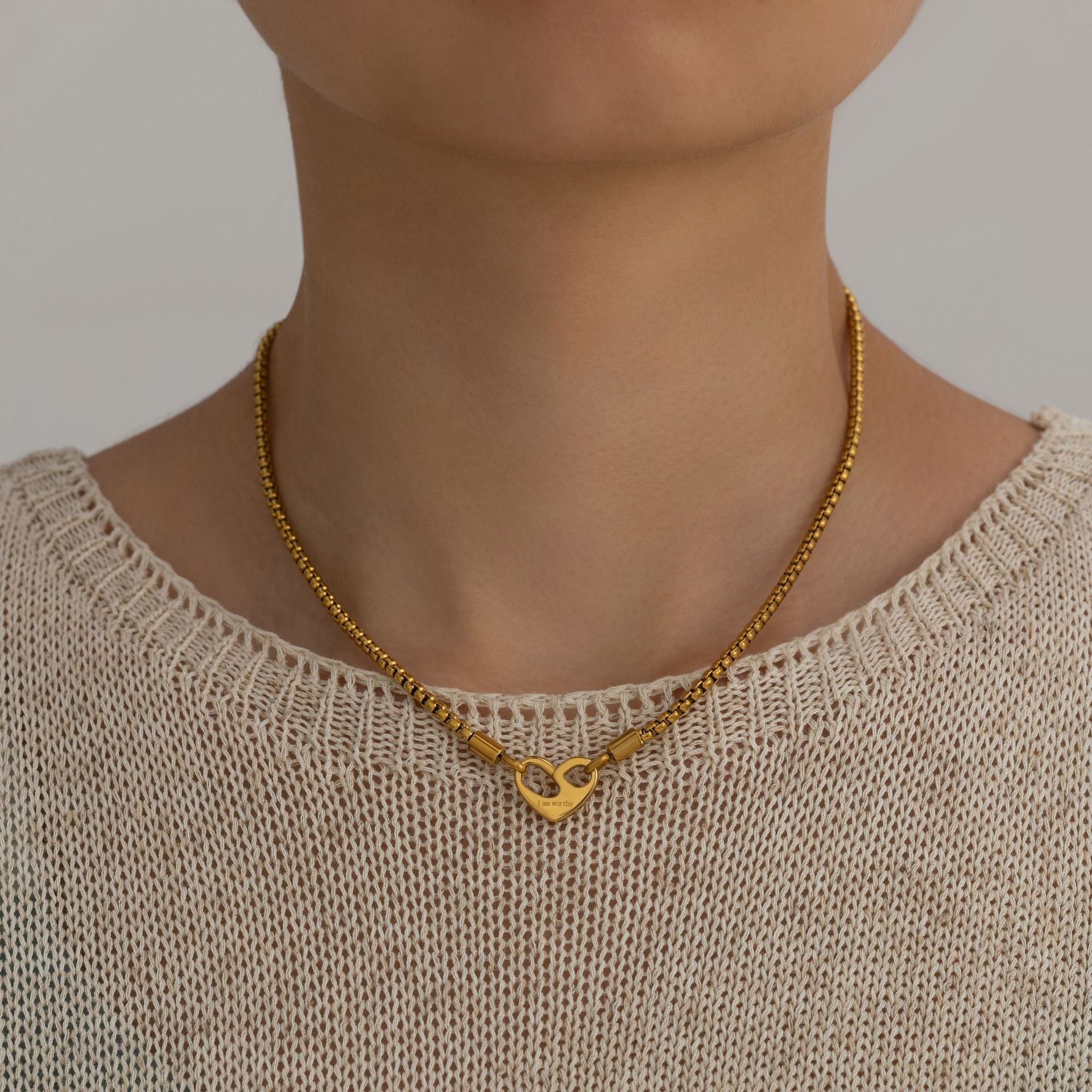 Stainless Steel Heart Necklace Valentine Necklace