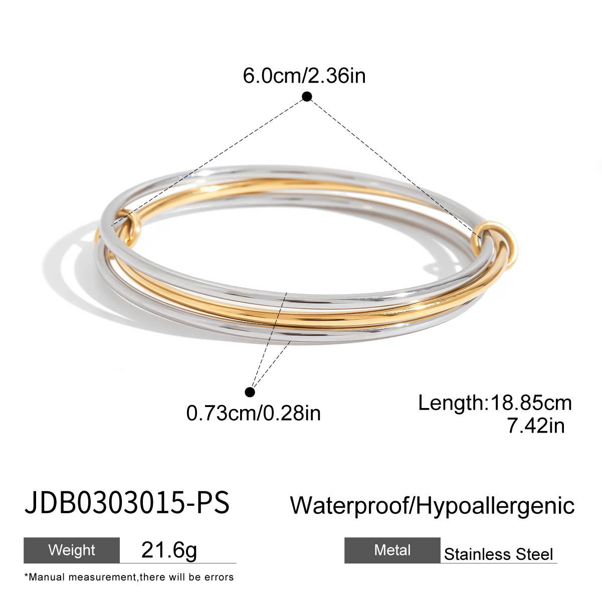 Stacking Crossover Wrap Bangle Bracelet