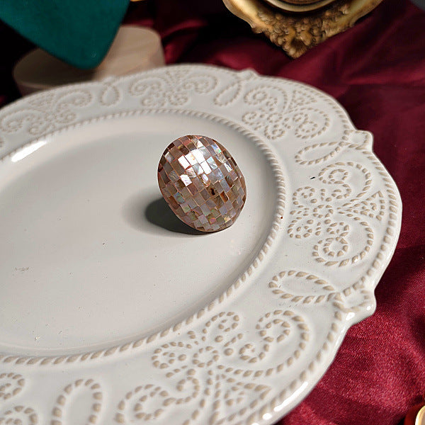Mosaic Whisper Vintage Shell Statement Ring