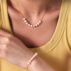 18K Dainty Freshwater Pearl Bead Bracelet | JDB173