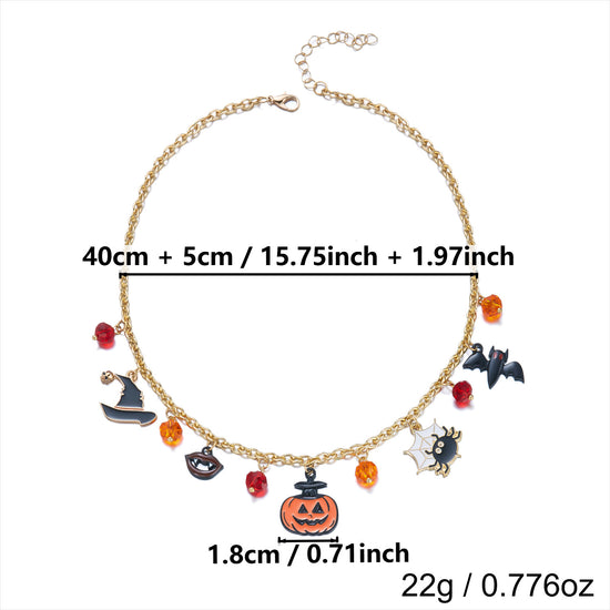 Trick or Treat Halloween Charm Necklace
