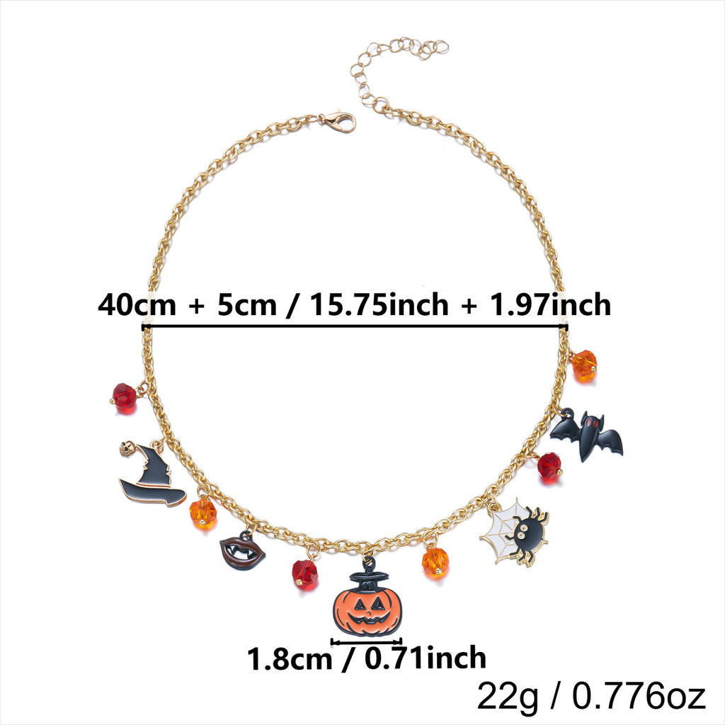 Trick or Treat Halloween Charm Necklace