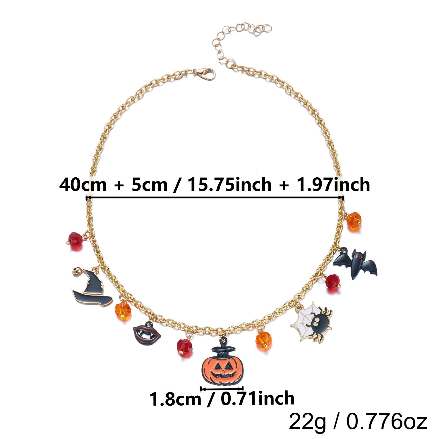Trick or Treat Halloween Charm Necklace