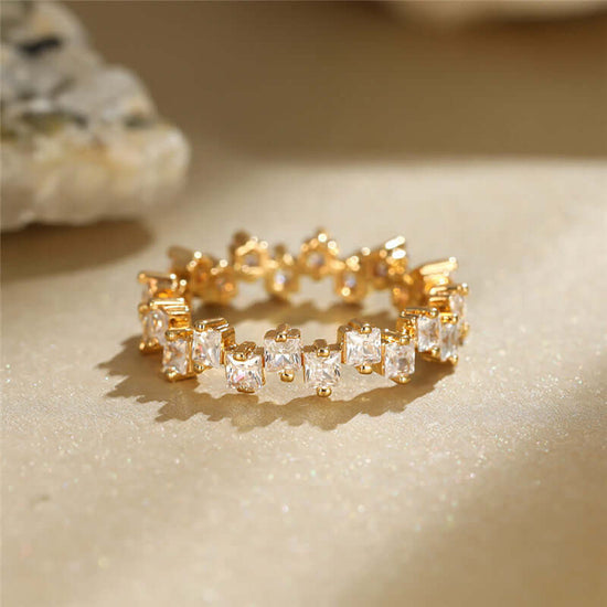 Multi Stone Eternity Stacking Rings