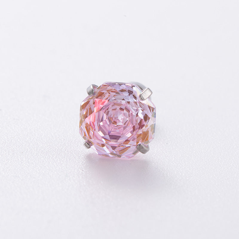 Aurora Rose-Cut CZ Flat Back Tragus Stud