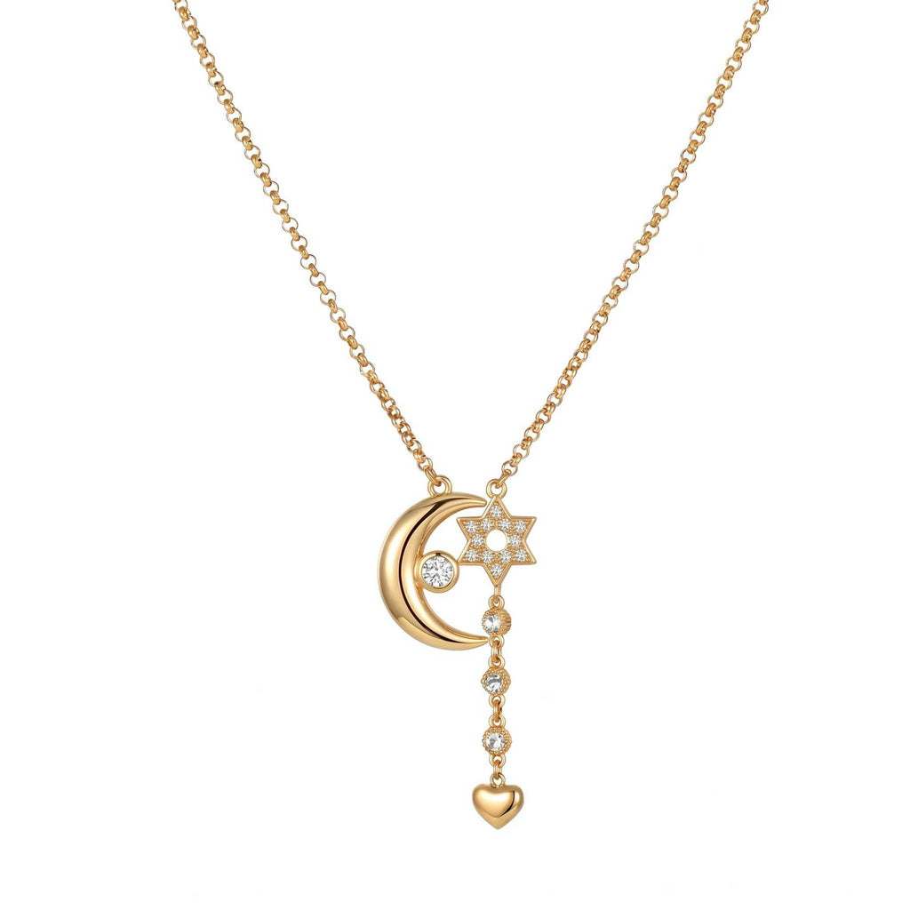 Celestial Whispers Butterfly Star Lariat Necklace