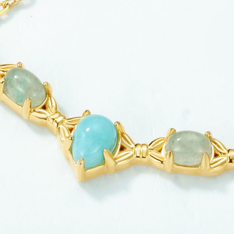 Celestial Tide Amazonite C-Hoop Earrings