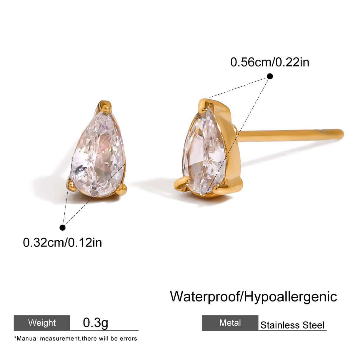 Sun Moon Stud with Plain Ear Cuff