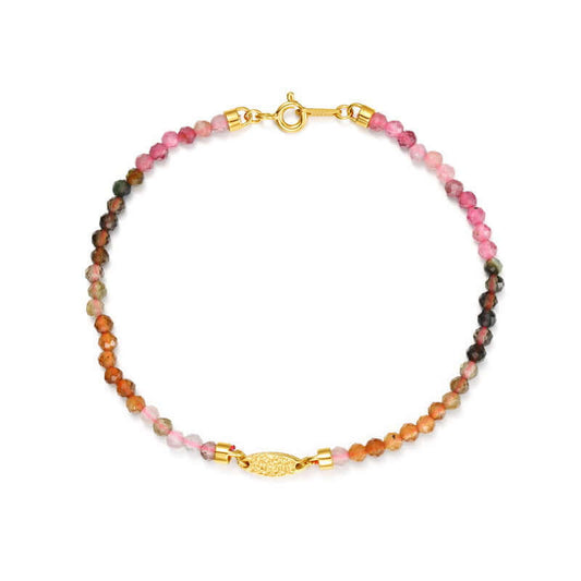 Multicolor Tourmaline Gemstone Bracelet