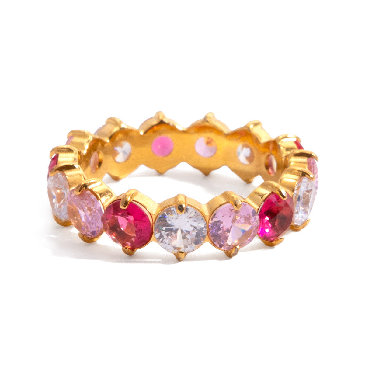 Colorful Dainty Zircon Index Ring