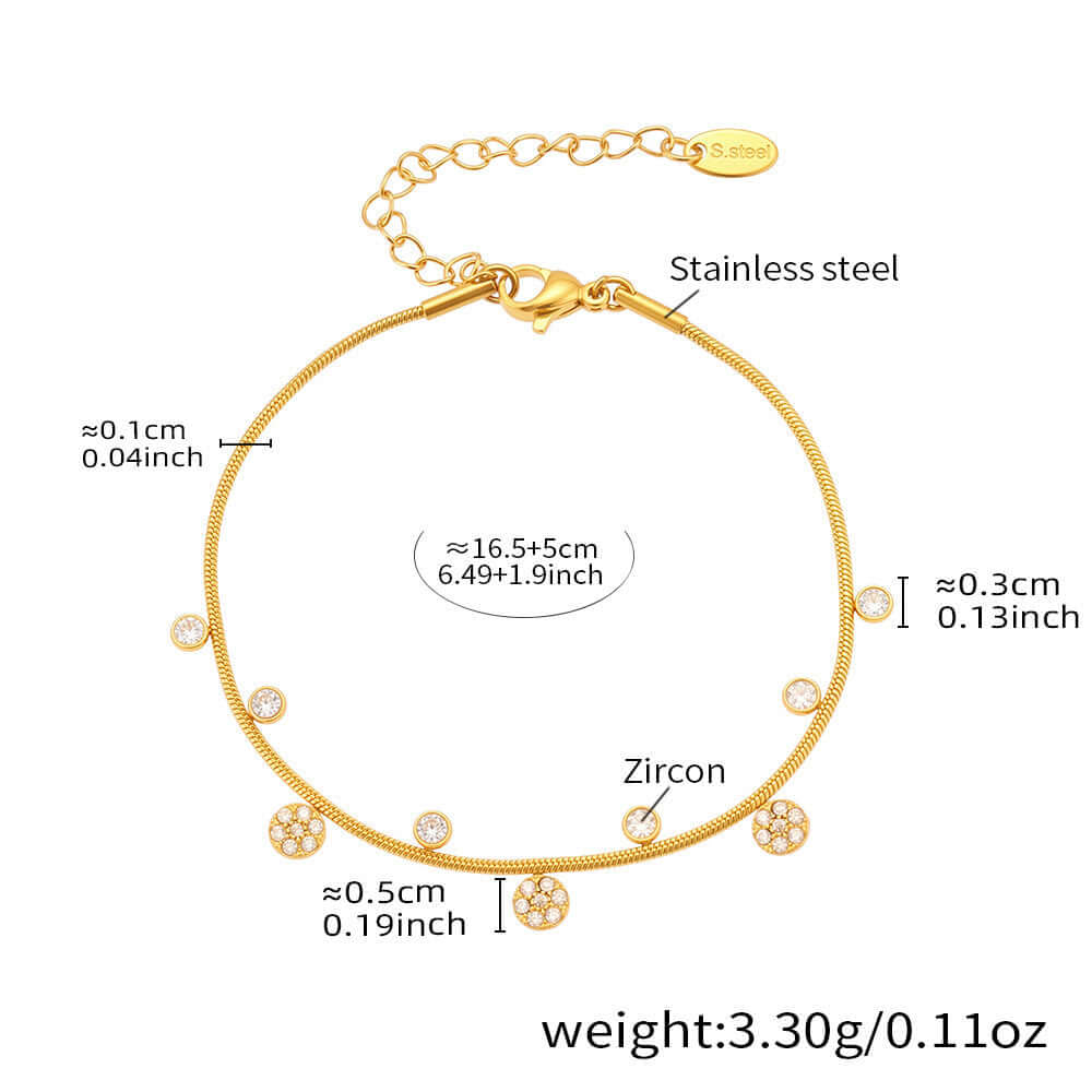 Vintage Gold Flower Lariat Necklace Layered