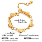 Unique Solid Heart Chain Ring