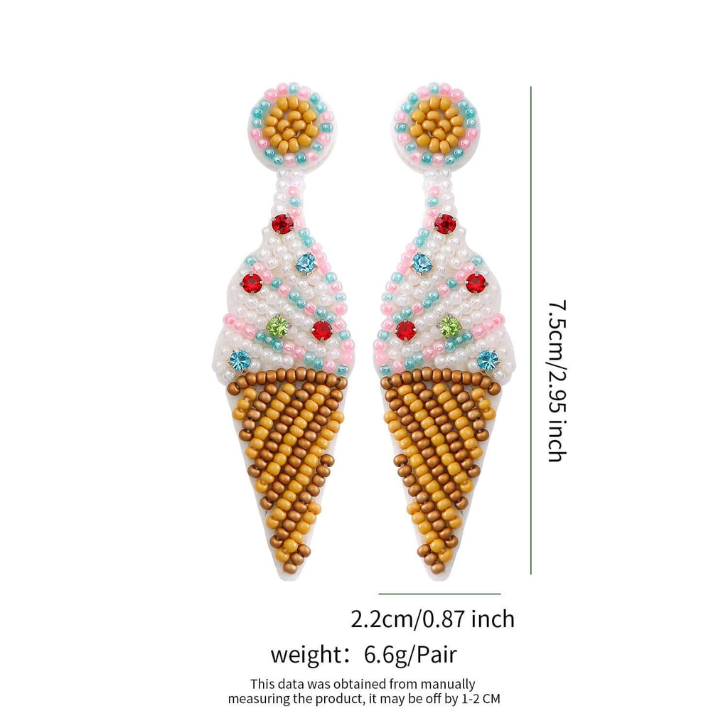 Summer Beach Palm Tree Fruits Earrings