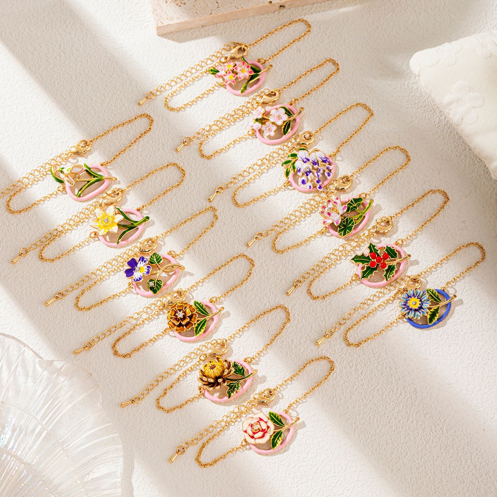 Chrysanthemum Birth Flower Bracelet