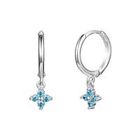 Small Flower Everyday Clip On Hoop Earrings | LN0209