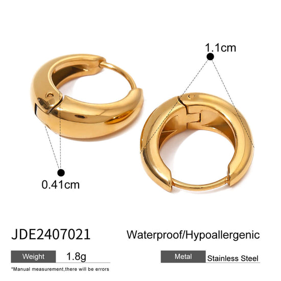 Baroque Pearl Donut Hoop Earring Ear Clip Set