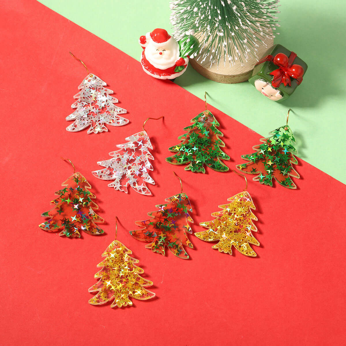 Lightweight Acrylic Xmas Holiday Earrings
