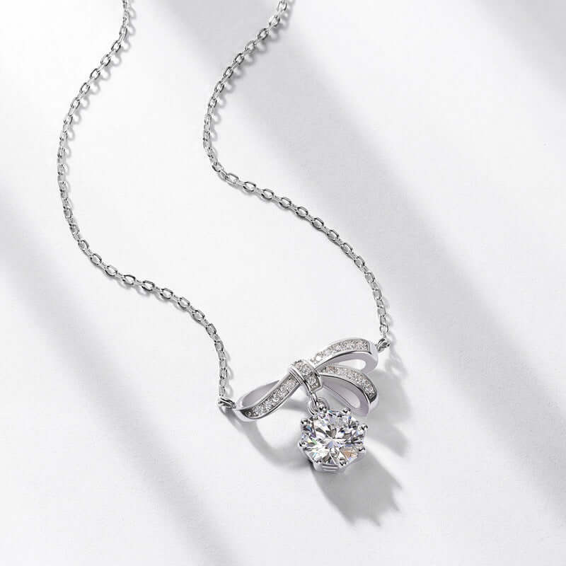Luxury Moissanite Bow Drop Earrings | ER811