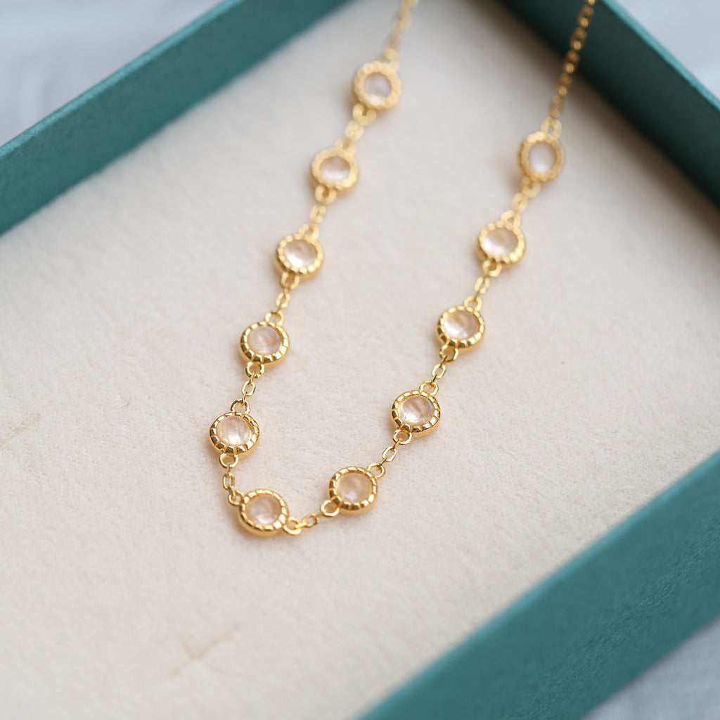 Opal Ruby & Sapphire Link Chain Bracelet