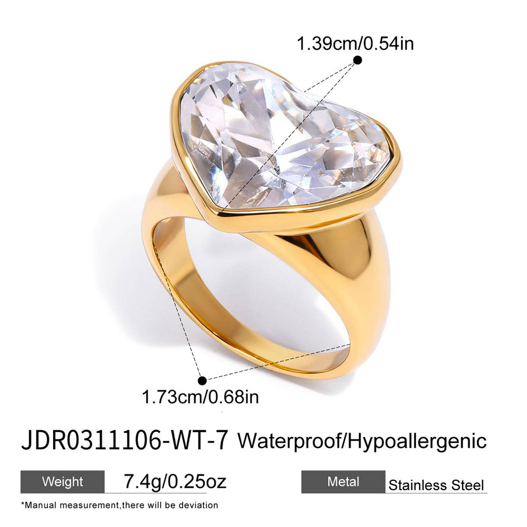 Sweet Pink Heart Valentines Ring Gift