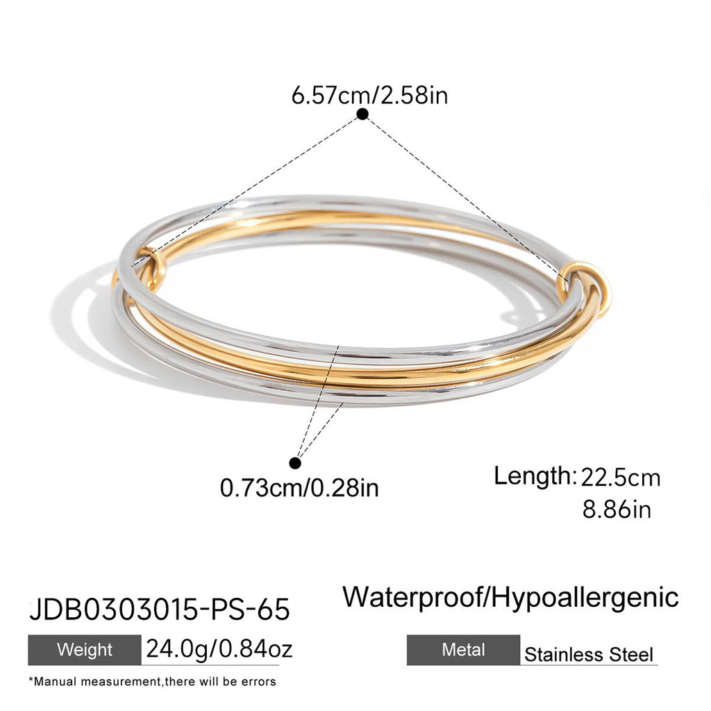 Stacking Crossover Wrap Bangle Bracelet