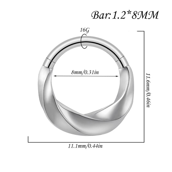 Orbit Stainless Steel 16G Hinged Nose Hoop