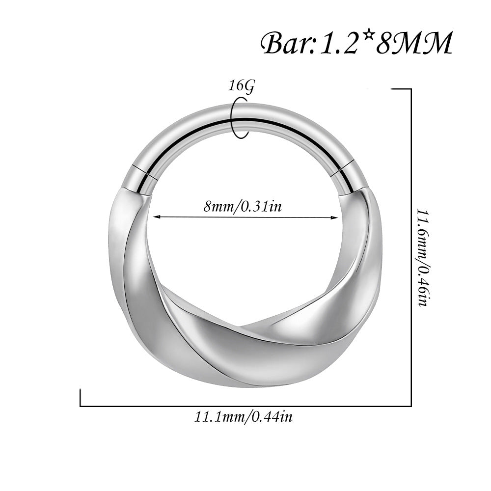 Orbit Stainless Steel 16G Hinged Nose Hoop