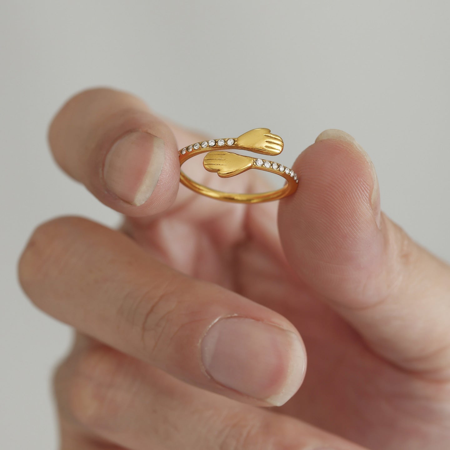 18K Gold Plated Hug Me Ring