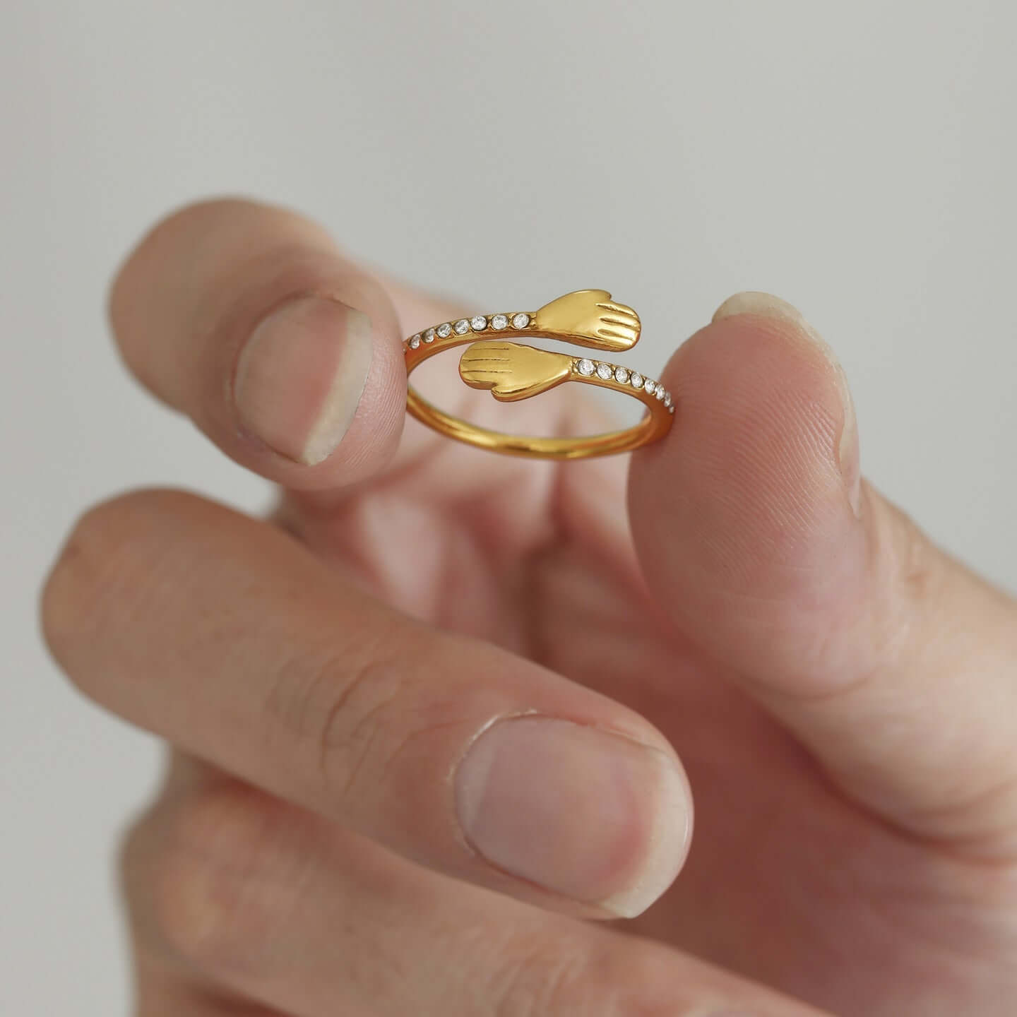 18K Gold Plated Hug Me Ring