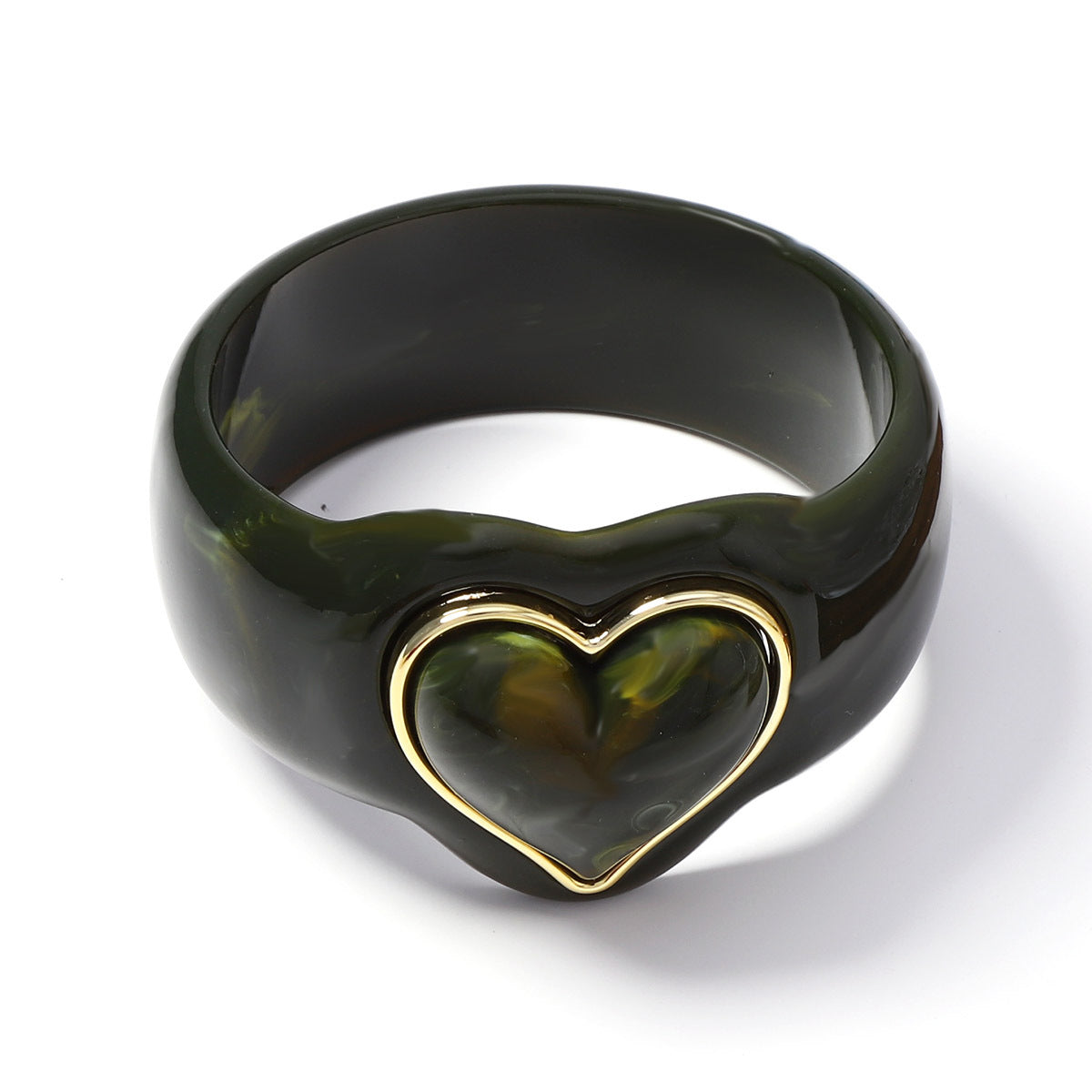 Sweetheart Chunky Resin Heart Bangle
