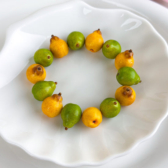 Juicy Orchard Fruit Beaded Bracelet