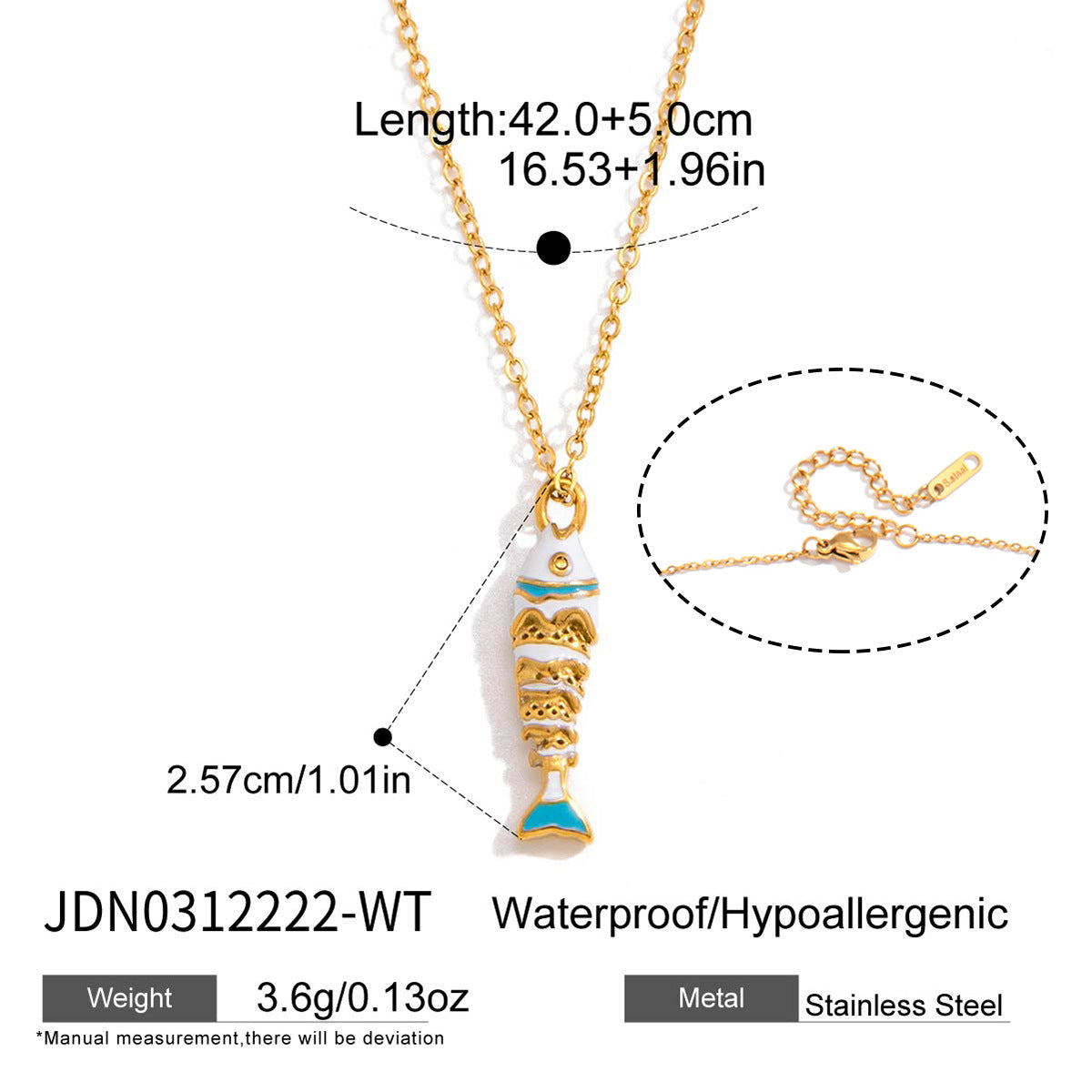 Y2K Fish Beaded Necklace