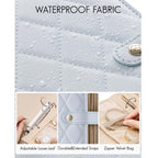 Jewelry Organizer Case Binder Book with Zipper Storage Bag