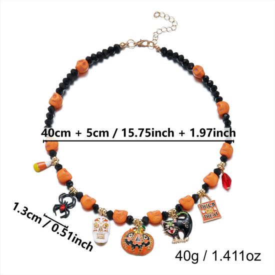 Trick or Treat Halloween Charm Necklace