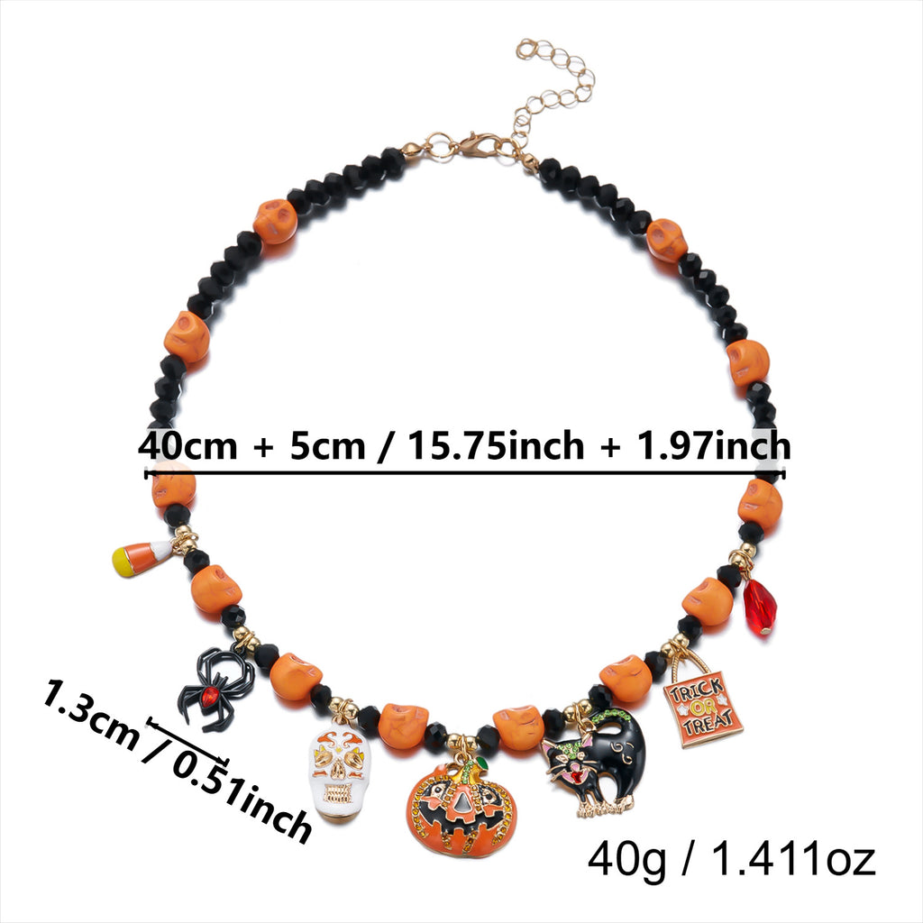 Trick or Treat Halloween Charm Necklace