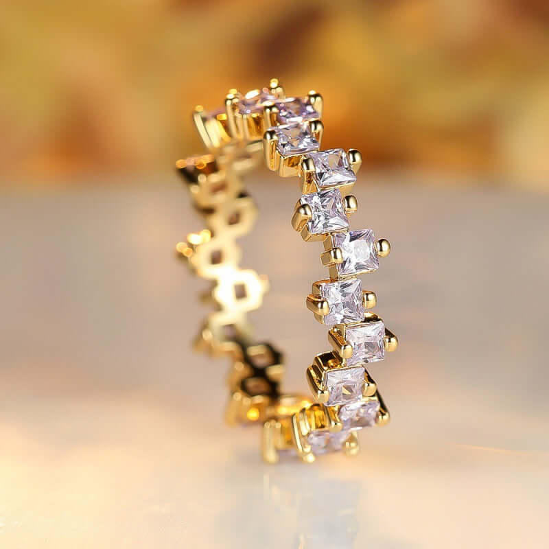 Multi Stone Eternity Stacking Rings